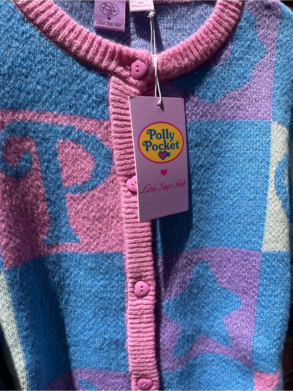 Lisa Says Gah Polly Pocket Lauda Cardigan NWT - Picture 6 of 7